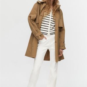 Massimo Dutti technical parka with hoodie